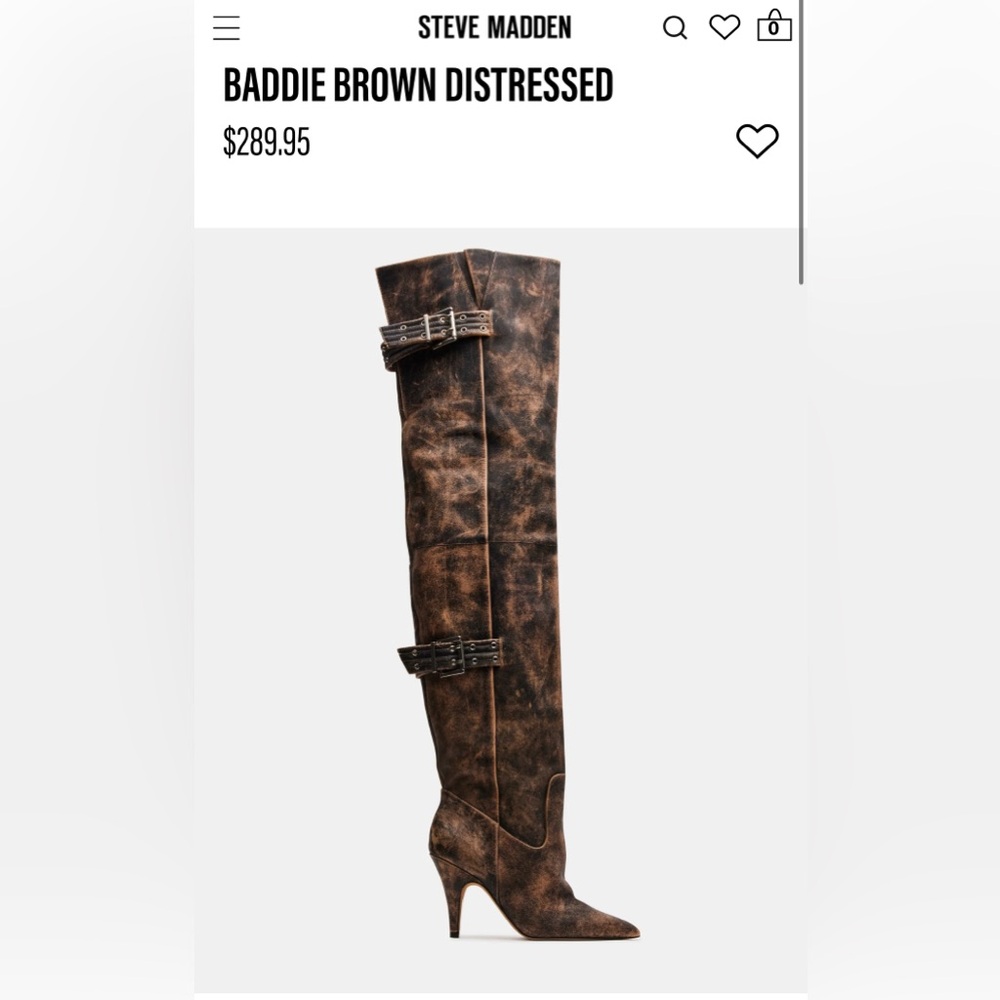 Steve Madden Brown Over-the-Knee / Thigh High Baddie Boots